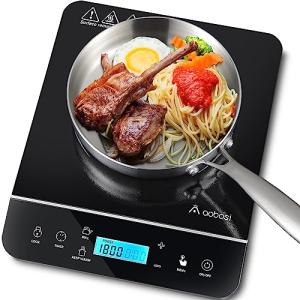 AAOBOSI 1800W Portable Induction Cooktop with Timer
