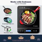 AAOBOSI 1800W Portable Induction Cooktop with Timer