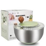 Stainless Steel Salad Spinner with Stop Button