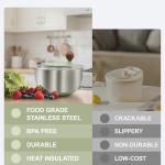 Stainless Steel Salad Spinner with Stop Button