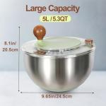 Stainless Steel Salad Spinner with Stop Button