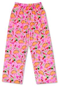 Tasty Taco Print Soft Plush Lounge Pants