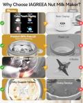 IAGREEA 8-in-1 Nut Milk Maker Machine
