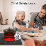 GIHETKUT 2-Burner Electric Cooktop with Touch Control