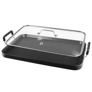 Vayepro Nonstick Two-Burner Griddle Pan with Lid