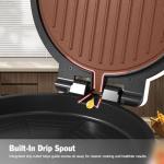 KEINVE 1000W 2-in-1 Pizza and Griddle Maker