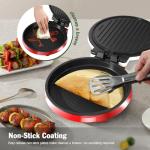 KEINVE 1000W 2-in-1 Pizza and Griddle Maker
