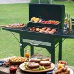 Master Cook Charcoal Grill with Side Tables, 17