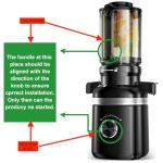 GlowWise Cold Press Juicer with Extra Wide Feed