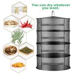 Herb Drying Rack with Black Zippers and Hook