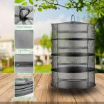 Herb Drying Rack with Black Zippers and Hook