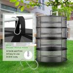 Herb Drying Rack with Black Zippers and Hook