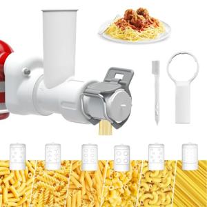 Pasta Maker Attachment for Kitchenaid Mixer, 6 Shapes