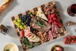 Acacia Wood End Grain Cutting Board with Handle