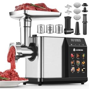 AAOBOSI 3000W Digital Meat Grinder with Touch Screen