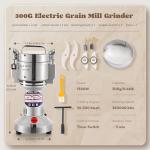 Moongiantgo 300g Electric Grain Mill Grinder