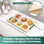 Electric Food Warming Mat with Adjustable Temperatures