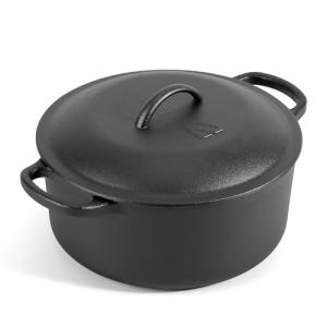 6 QT Cast Iron Dutch Oven with Lid and Handles