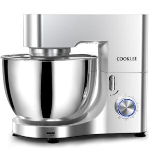 COOKLEE 9.5 Qt Electric Stand Mixer - Silver