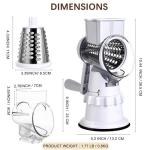 Hand Crank Rotary Cheese Grater and Slicer