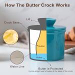 Husfunov Butter Keeper Crock with Water Line