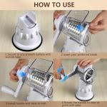 Hand Crank Rotary Cheese Grater and Slicer