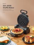 Classic Round Waffle Maker with Nonstick Plates