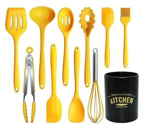 11-Piece Heat Resistant Silicone Cooking Utensils Set