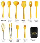 11-Piece Heat Resistant Silicone Cooking Utensils Set
