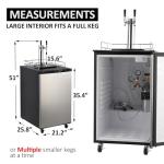 Festisoul 170L Dual Tap Kegerator with Digital Thermostat