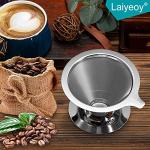 Laiyeoy Stainless Steel Pour Over Coffee Dripper