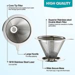 Laiyeoy Stainless Steel Pour Over Coffee Dripper