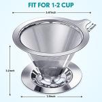 Laiyeoy Stainless Steel Pour Over Coffee Dripper