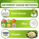 3-in-1 Salad Spinner and Food Chopper Set