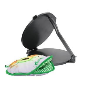 8-Inch Aluminum Tortilla Press with Warmer Pouch