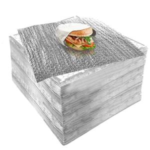 Aluminum Foil Sandwich Wrap Sheets - 100 Pack