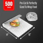 Aluminum Foil Sandwich Wrap Sheets - 100 Pack
