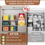 ANJUBAN Stackable Freezer Organizer Bins - 4 Pack