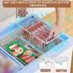 ANJUBAN Stackable Freezer Organizer Bins - 4 Pack