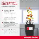 American Standard Slim Line Garbage Disposal System 1/3 HP
