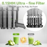 Cold Press Juicer with Large Feed Chute