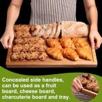 Large Wooden Cutting Boards Set with Juice Grooves