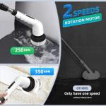 Cordless Electric Spin Scrubber with Adjustable Handle