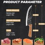 7-Inch Japanese Steel Chef Knife with Sheath