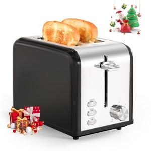 YSSOA 2-Slice Stainless Steel Toaster with Wide Slots