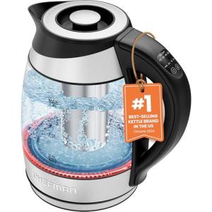 Chefman 1.8L Glass Electric Kettle with Infuser