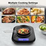 GIHETKUT 1800W Single Induction Cooktop with Touch Control