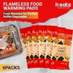 Flameless Food Warming Pads - 6 Pack Set