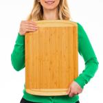Extra Large Reversible Bamboo Cutting Board 18 Inch