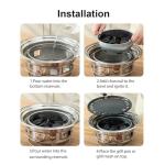 Portable Charcoal BBQ Grill for Indoor and Outdoor